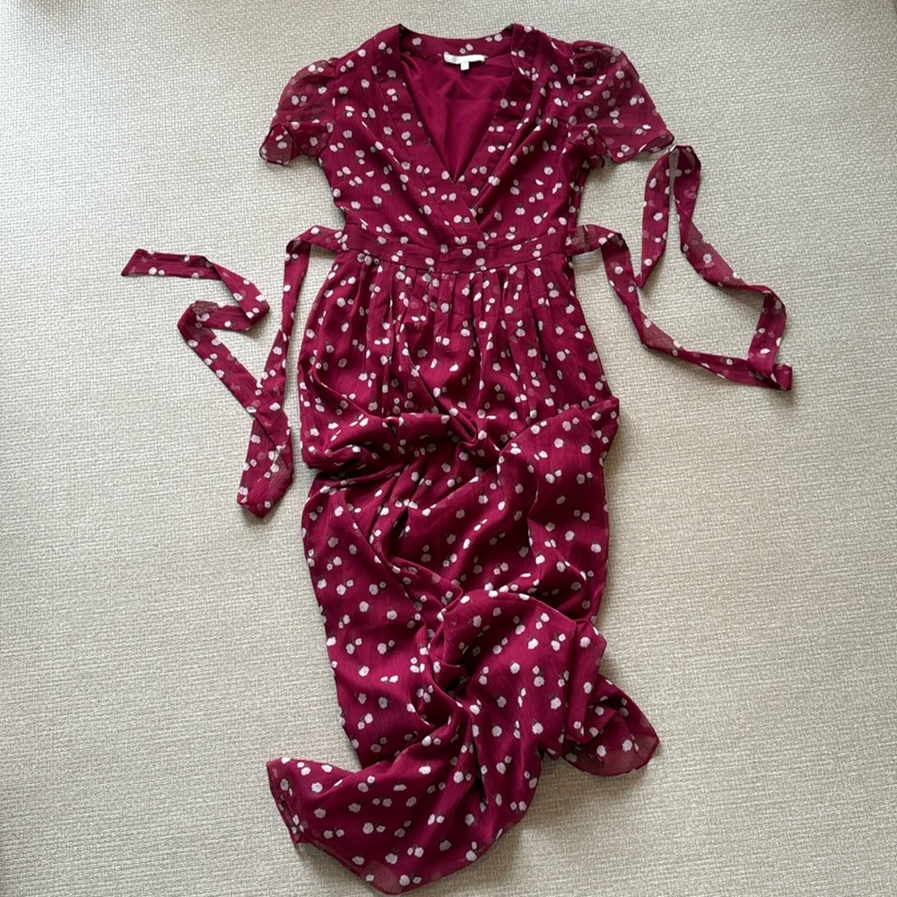 Whimsical red maxi dress